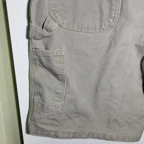 Carhartt utility carpenter cargo work thick cotton canvas gray tan shorts 38 - Picture 4 of 7